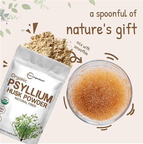 Psyllium Husk Powder 2lb Soluble Fiber For Baking And Smoothies Keto