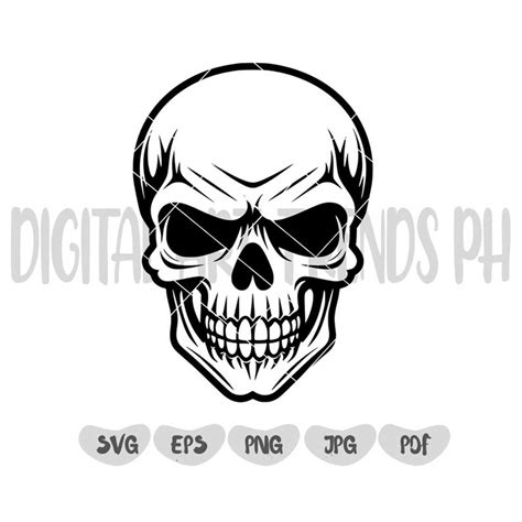 Skull Svg Skull Clipart Skull Cut File For Cricut Skull Inspire