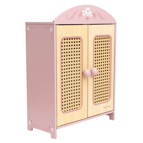 Guarda Roupa Para Boneca - Brinquedo De Madeira Guarda-Roupa De Boneca Com Palha Büp Baby