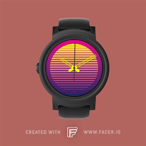 Golf RetroWave Watch Face For Apple Watch Samsung Gear S3 Huawei