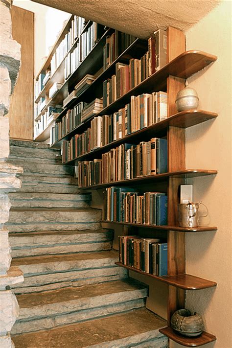 Ways To Turn Stairs Into An Amazing Bookshelf Library