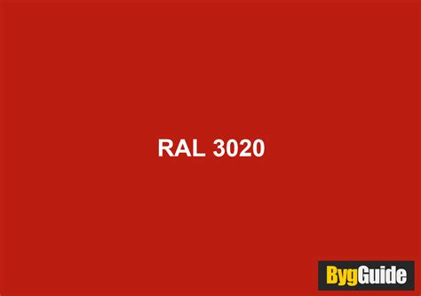 RAL 3020 – Trafik rød | BygGuide