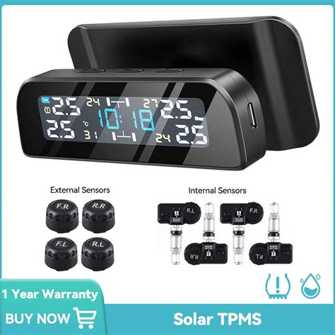 solar tpms sensor car tire pressure monitoring system tyre pressure