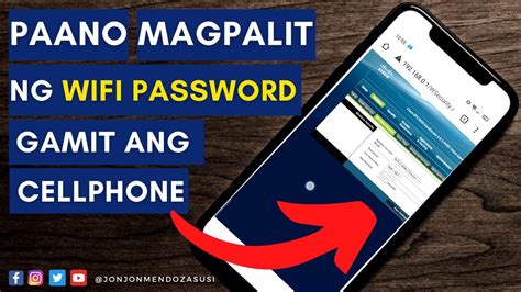 PAANO MAGPALIT NG WIFI PASSWORD GAMIT ANG CELLPHONE CONVERGE WIFI