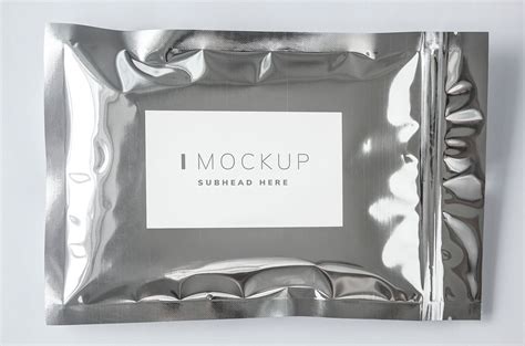 Resealable Metallic Packaging Bag Mockup Premium Psd Mockup Rawpixel