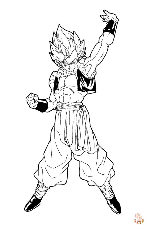 Dragon Ball Z Gogeta Coloring Pages - Free Printable for Kids