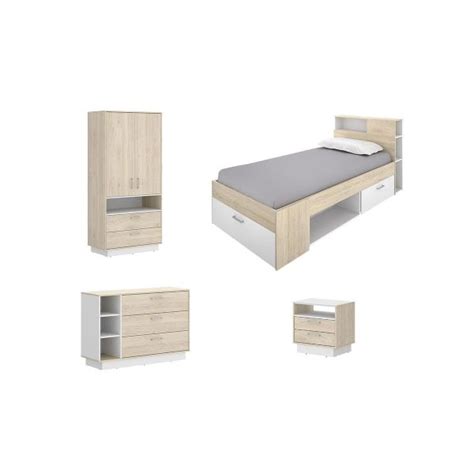 Vente Unique Quarto Completo Cama X Mesa De Cabeceira Guarda