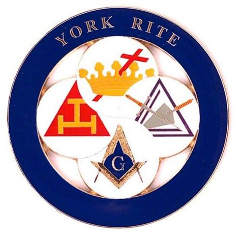 York Rite Royal Arch Templar Cryptic Council Round Masonic Auto Emblem