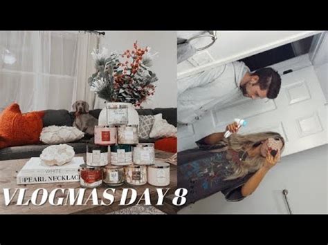 VLOGMAS DAY 8 Bath Body Works Candle Haul LumiSpa Tutorial Sam