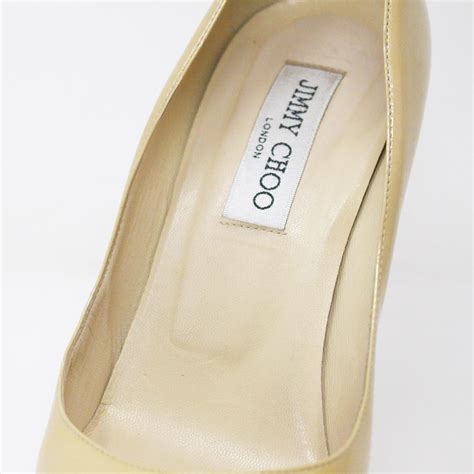 JIMMY CHOO 31350 Nude Patent Leather Platform Heels US 8 5 EU 38 5 ALL YOUR BLISS