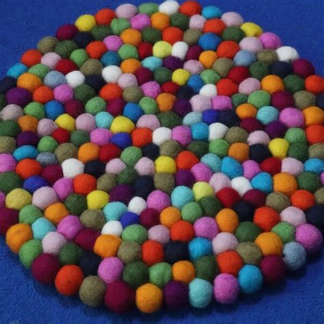 Felt Ball Rug Etsy