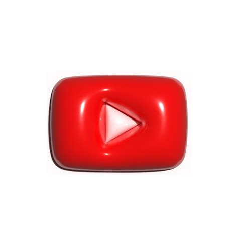 Premium Vector 3d Youtube Sign Logo In Red White