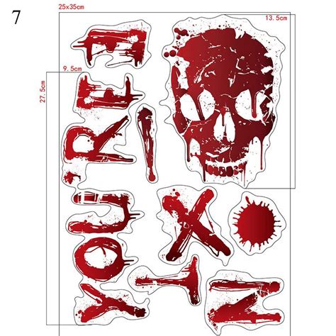 Halloween Bloody Handprint Stickers Horrible Wall Vicedeal