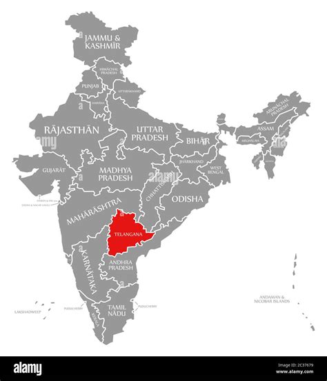 Telangana Map Hi Res Stock Photography And Images Alamy