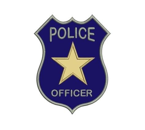 Police Badge Applique Machine Embroidery Digitized Design Pattern ...