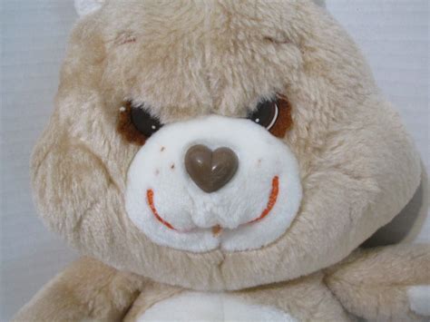 Vintage Care Bears Plush Tenderheart Bear Brown Kenner Red