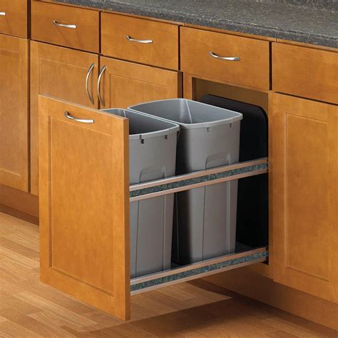 Pull Out Trash Cans Pull Out Cabinet Organizers The Home Depot