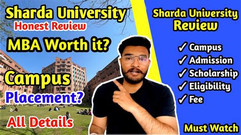 Sharda University Mba Honest Review Campus Tour Placement Reality