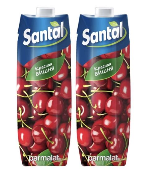 Напиток сокосодержащий Santal Красная вишня, 1 л х 2 шт - купить с ...