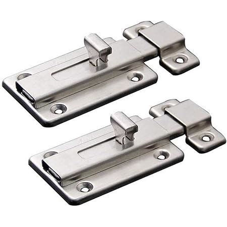 Door Bolts Pieces Stainless Steel Latch Sliding Door Lock Surface