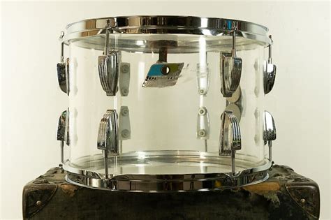 1970s Ludwig 9x13 Clear Vistalite Tom Reverb