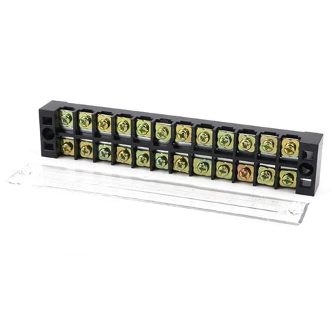 TB-2512L 600V 25A Screw Terminal Strip 12Position Double Row Screw ...