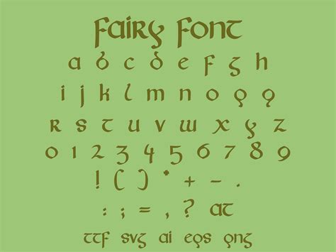 Fairy Font Png Etsy Australia