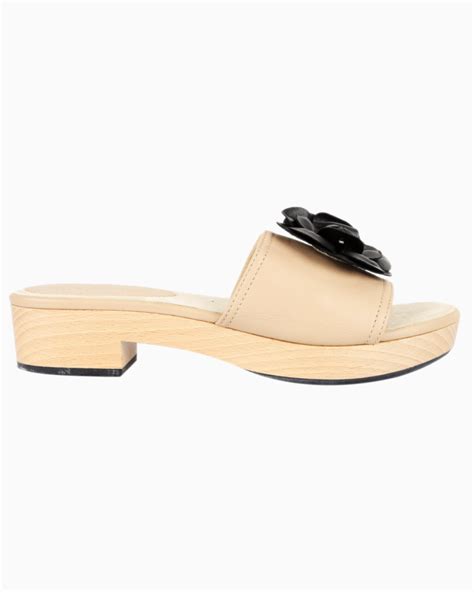 Tamanco Chanel Original Cam Lia Nude Feminino