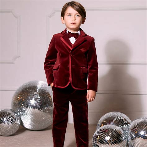 Patachou Boys Red Velvet Blazer Childrensalon