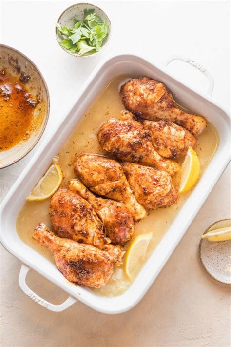 Baked Chicken Legs And Rice Nourish And Fete