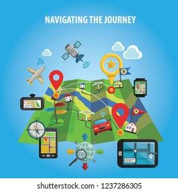 navigating journey concept stock vector royalty