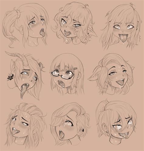 Ahegao Sketch Dump By Juicytendril Hentai Foundry