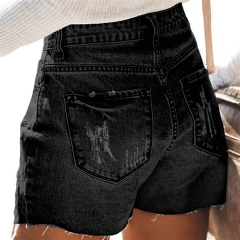 Safuny Women S Denim Hot Pants Beach Mini Shorts Jeans Pocket Teen Girls Clearance Holiday