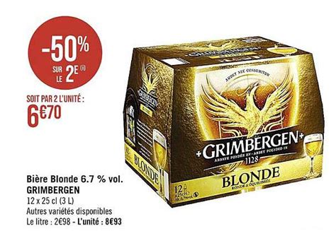 Promo Bière Blonde Vol Grimbergen chez Supermarchés iCatalogue fr