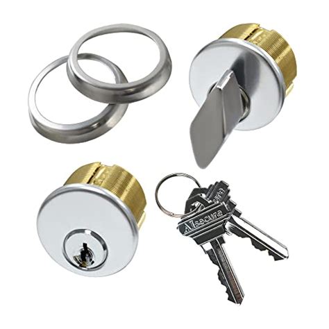 Aisecure Brass Mortise Cylinder With Sc Keyway Keys And Thumbturn Storefront Door Lock Commercial