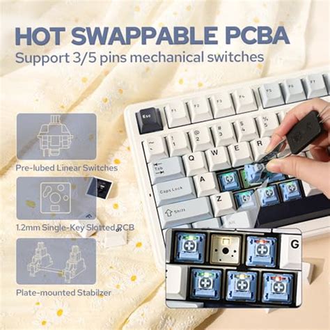 Snapklik Epomaker X Aula F Wireless Mechanical Keyboard Hot Swappable Gasket Custom