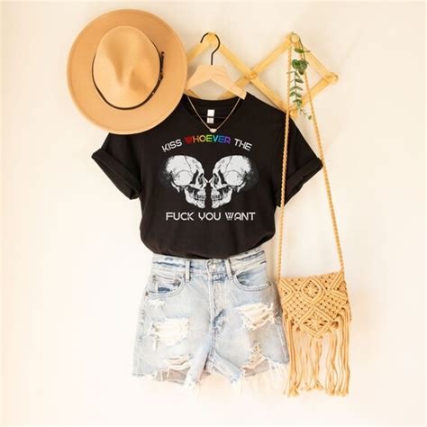 Kiss Whoever The Fuck You Want Gay Pride Lgbtq Shirt Pride Etsy