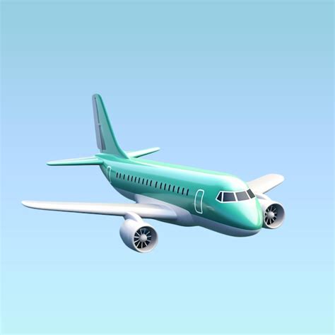 Premium Psd Plane 3d Render Icon