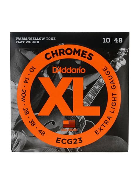 D Addario Ecg23 Chromes Electric Strings Extra Light 10 48 Music Concept