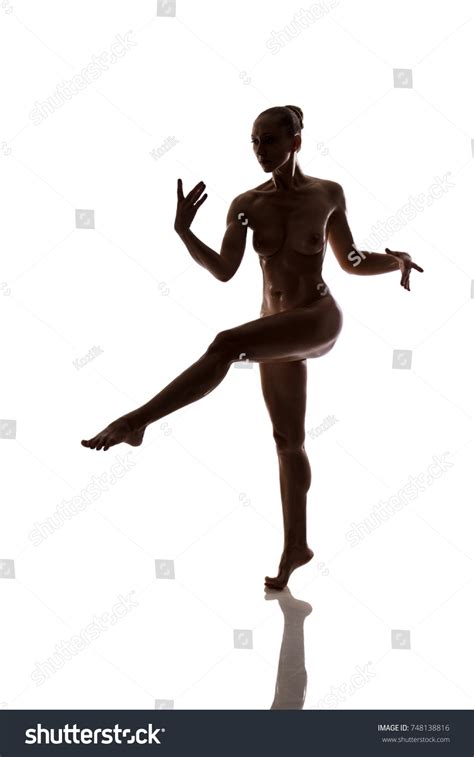 Naked Woman Posing Against White Background Stock Photo 748138816 Shutterstock
