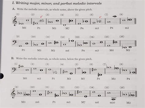 Solved I Writing Major Minor And Perfect Melodic Intervals A