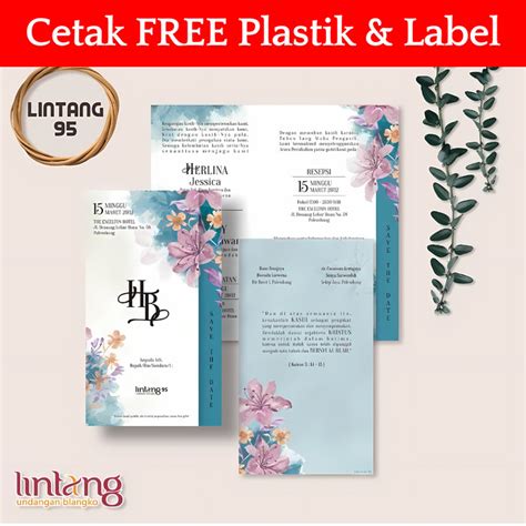 Jual Lintang Undangan Pernikahan Sudah Cetak Siap Pakai Free Plastik