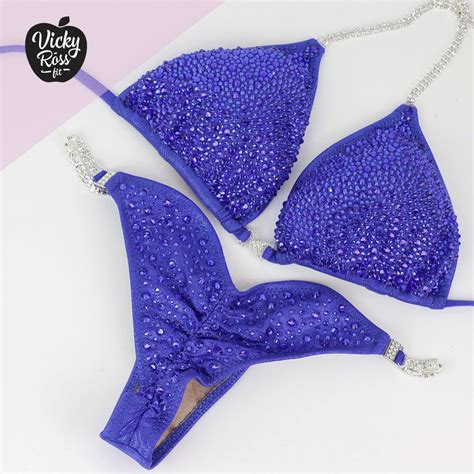 Blue Toxic Competition Bikini Custom Designer Fitness Suits Pro IFBB NPC OCB WBFF Vicky