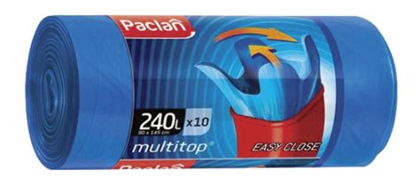 Paclan мешки для мусора Multitop 240л 145x90см 10шт - купить с ...