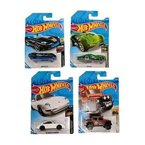 Kit 4 Carrinhos Miniatura Hot Wheels Sortidos Mattel Shopee Brasil