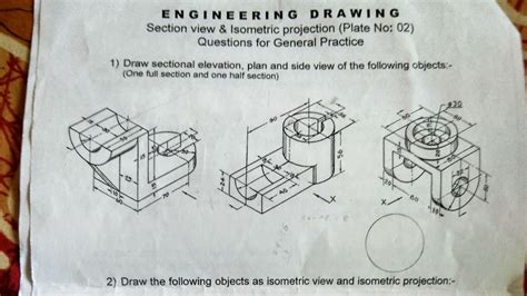 First Angle Projection Section View