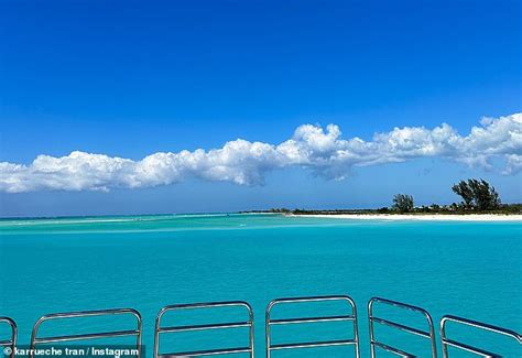 Karrueche Tran Flaunts Her Toned Frame In A Skimpy Gray Bikini During A Scenic Tropical Getaway