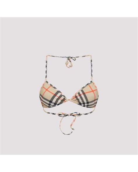 Burberry Top Check Bikini In Metallic Lyst UK