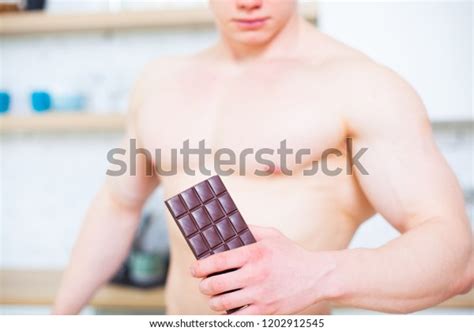 Muscular Man Naked Torso Kitchen Tile Stock Photo 1202912545 Shutterstock