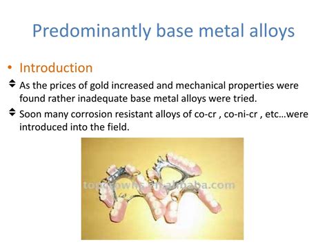 Ppt Predominantly Base Metal Alloys Powerpoint Presentation Free Download Id 8949421